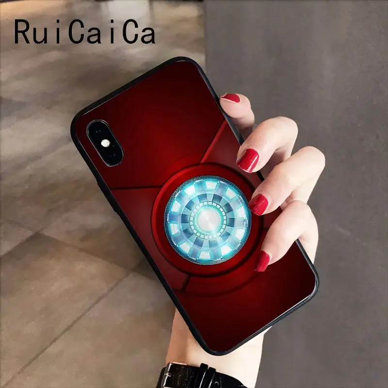 RuiCaiCa Железный человек Marvel Мстители Красочный милый чехол для телефона iPhone 8 7 6 6S