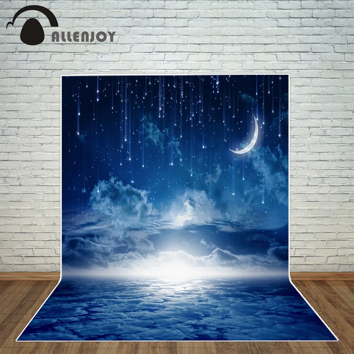 Фон для фотосъемки Allenjoy голубое небо метеоритный Блестящий полумесяц Луна