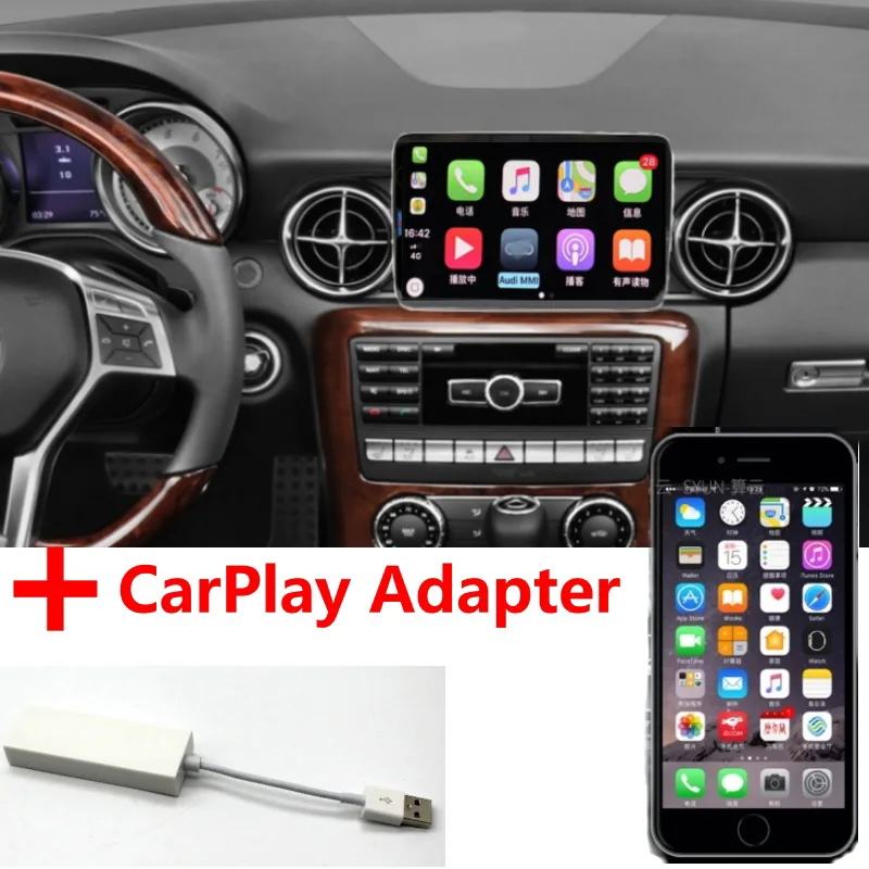 Для Mercedes Benz SLK 200 350 MB R172 2009~ Liandlee автомобильный мультимедийный плеер CarPlay адаптер навигационное радио gps навигация
