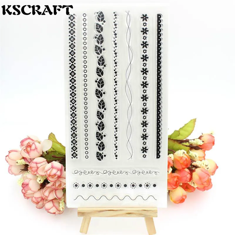KSCRAFT цветы прозрачный силиконовый штамп/печать для DIY скрапбукинга/фотоальбома