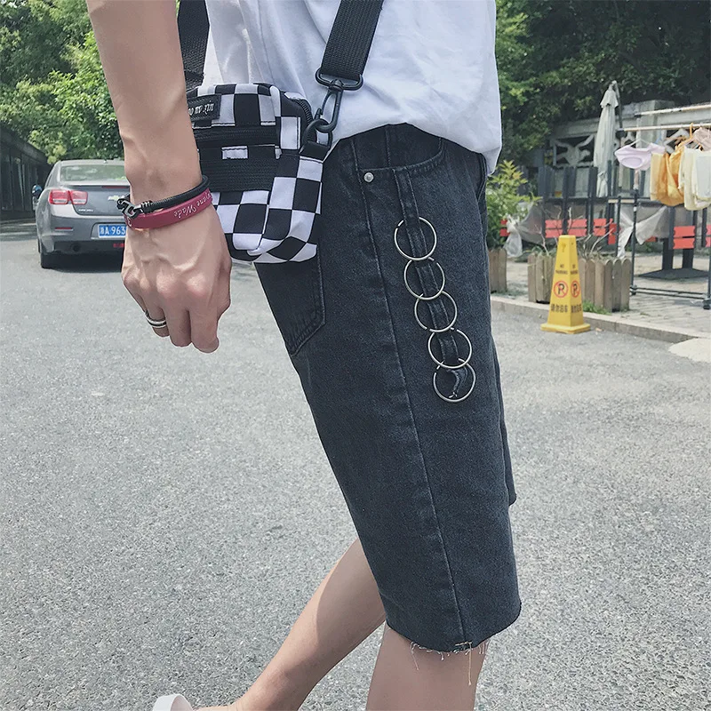 Японский стиль Мужские Шорты повседневные Хип-хоп хлопковые до колен шорты для