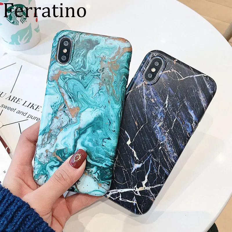 Мраморный полосатый силиконовый чехол для iPhone XR X XS Max 6 6S 7 8 Plus милый Модный мягкий