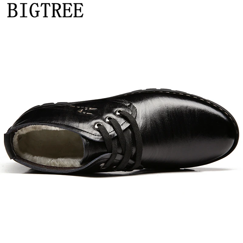 Ботинки из натуральной кожи Мужская зимняя обувь зимние ботинки Дизайнерская