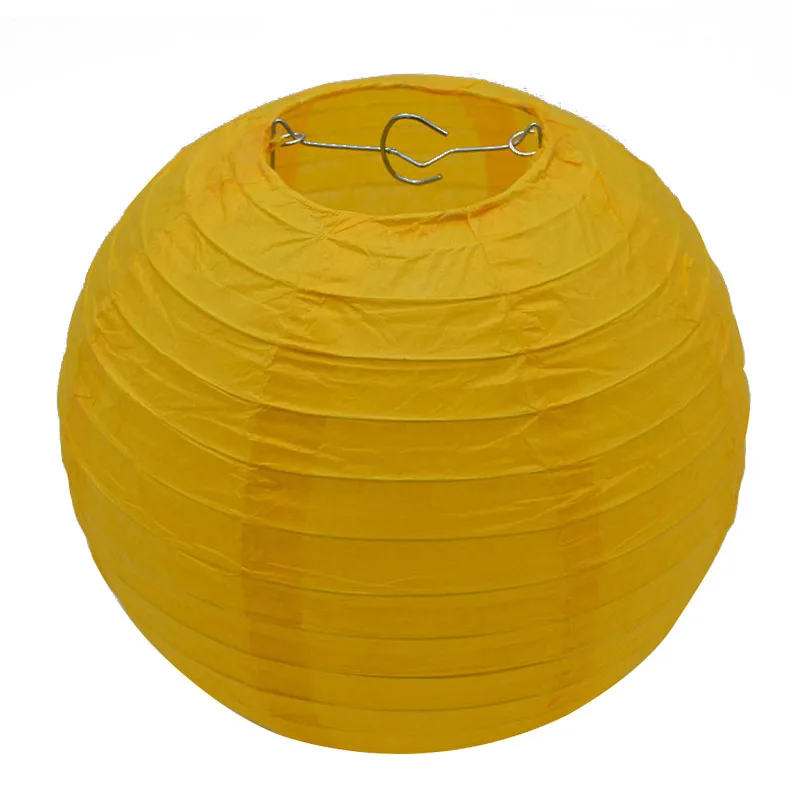 PL11gold yellow 1 шт. 10/15/20/25/30 см фонари из тканевой бумаги Круглый Китайский Стиль шарик-лампион висит Бумага мяч для Свадебная вечеринка украшения - Цвет: PL11gold yellow