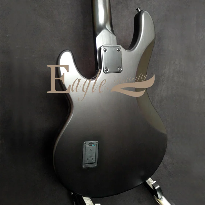 Черный электрический бас Musicman StingRay сделай сам сделанный на заказ Две Струны пять