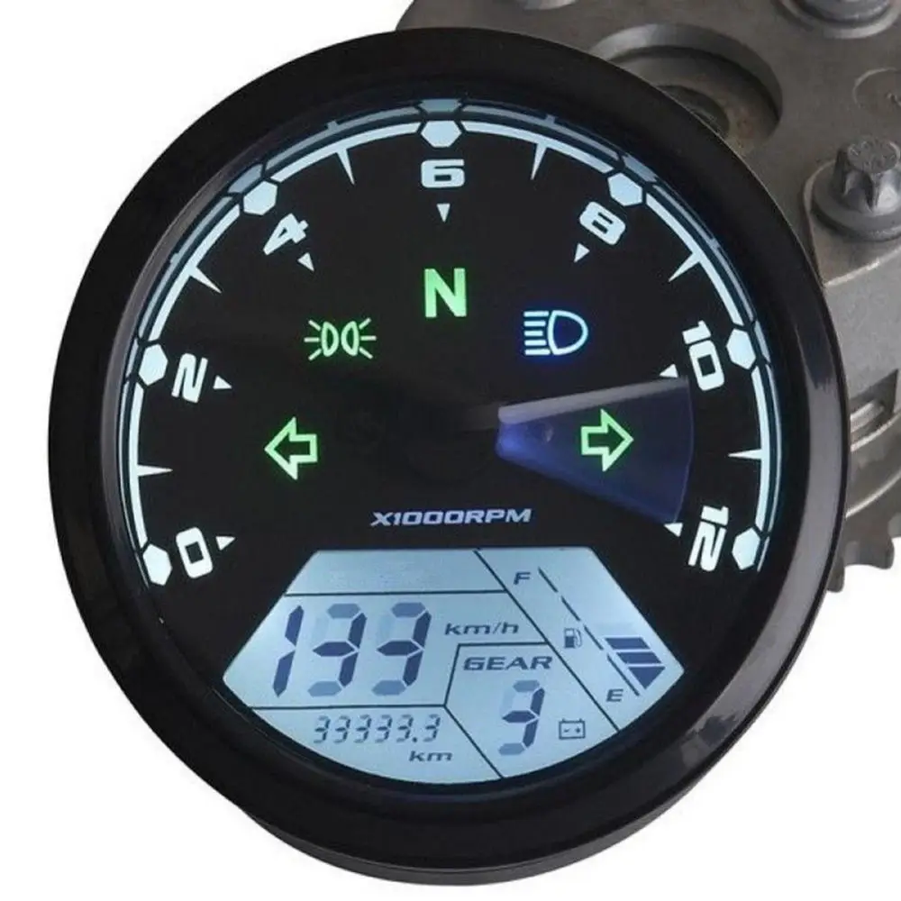 12000 RMP kmh/км/ч ЖК цифровой одометр спидометр тахометр Шестерня индикатор Мотоцикл