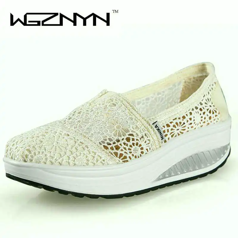 Лидер продаж летняя женская повседневная обувь дышащие мягкие женские туфли