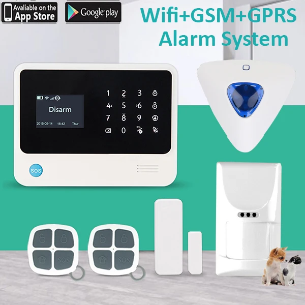 Беспроводной умный дом wifi охранная сигнализация два в одном система GPRS Резервное