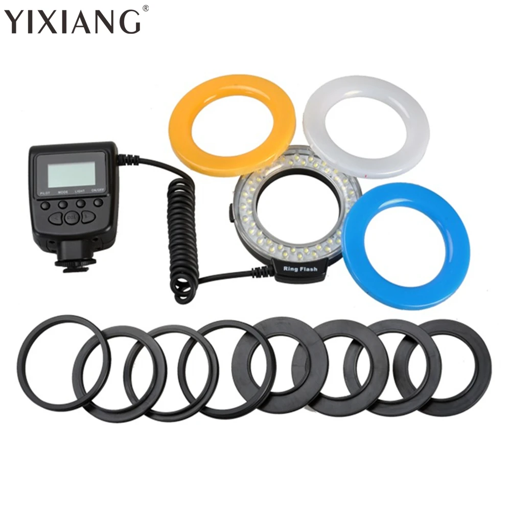YIXIANG 48 макро светодиодная Кольцевая вспышка RF550D для Nikon Canon DSLR камеры|for dslr|for canondslr