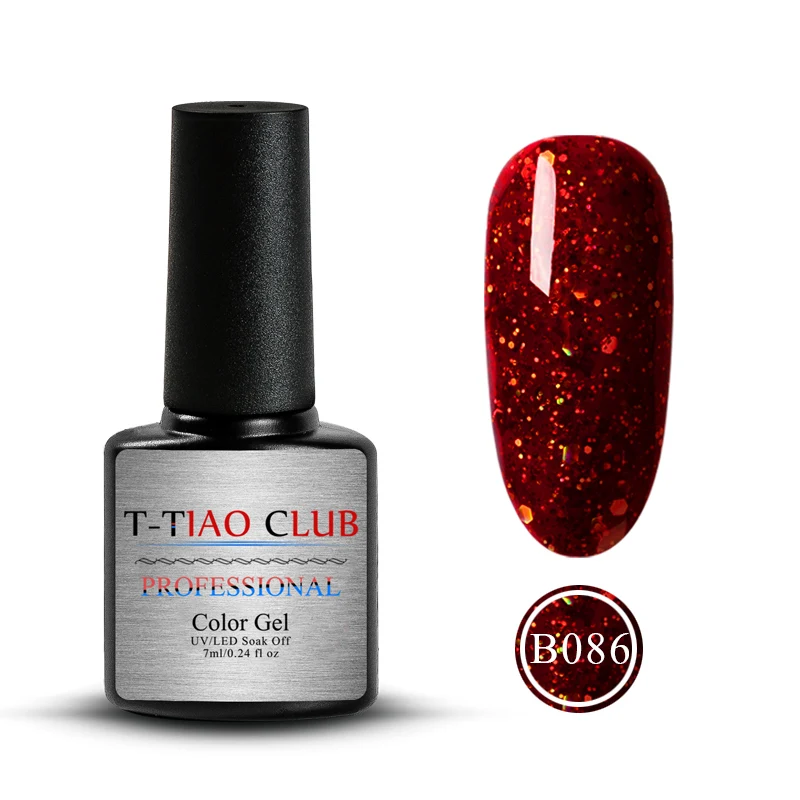 T-TIAO CLUB, 7 мл, синий, черный гель для ногтей с блестками, лак для ногтей, Ультрафиолетовый гибридный, долговечный, впитывающий Праймер, маникюрный Гель-лак для нейл-арта - Цвет: M30514
