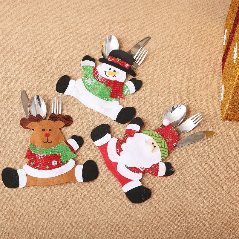 1 шт. Новый стиль рождественские украшения ткани посуда набор столовых приборов