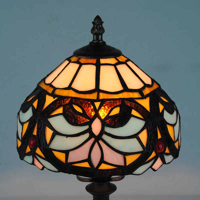 1 светильник в европейском стиле ретро настольная лампа из витражного стекла