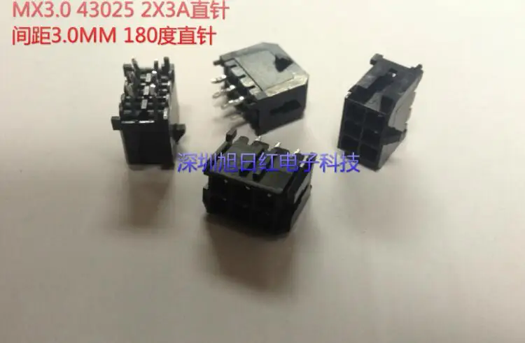 10 шт. MX3.0mm 43025 2X3A прямая игла 2 * 3A 3 0 мм Шаг СОЕДИНИТЕЛЬ 6P 180 градусов