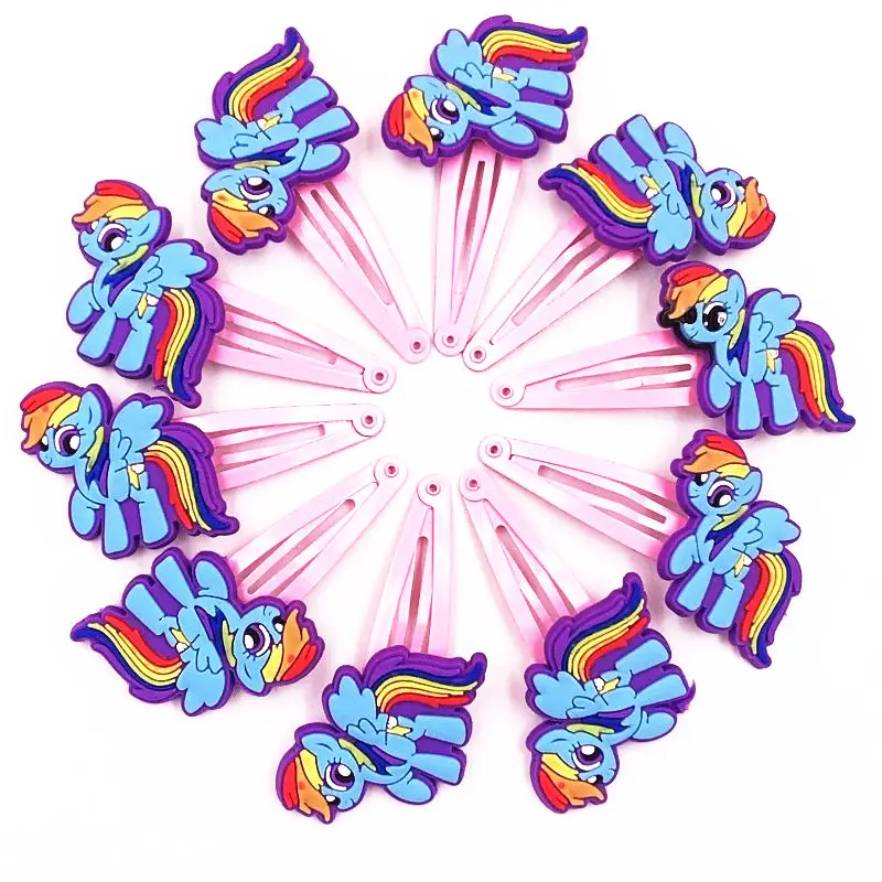 10PCS My little Baoli Poni Horse Unicorn Hair Clips Hairpins Barrette Girls Accessories decoration Cartoon Party gifts | Детская одежда
