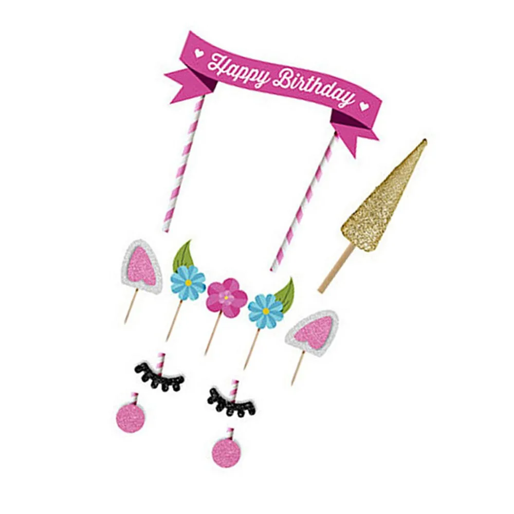 Единорог калейдоскоп фотообои милые бумажные украшения для торта подарок на