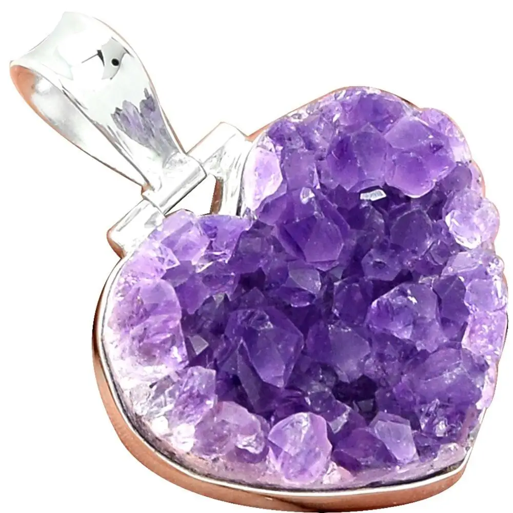 

Lovegem Amethyst Heart Pendant 925 Sterling Silver Jewelry,38 mm, AP2185