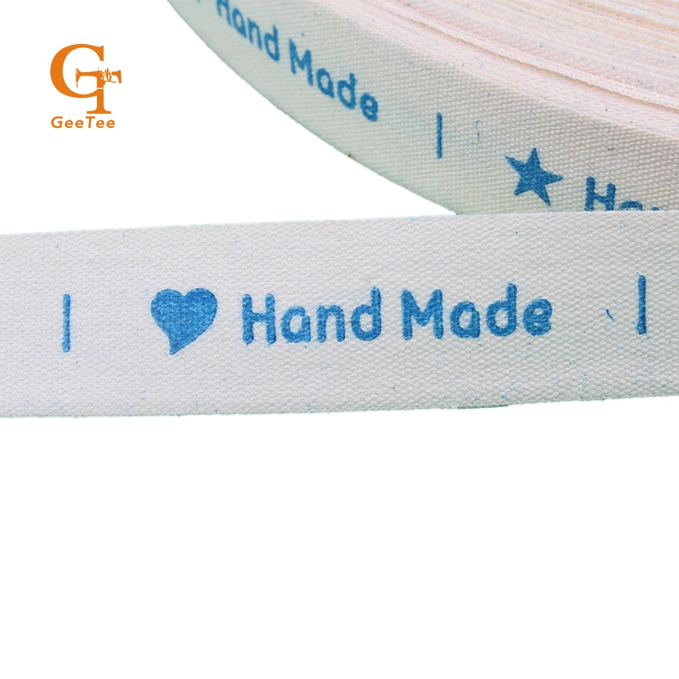 Аксессуары для одежды 1 5 см в ширину 100% хлопок ручная работа этикетки 10 м синий и