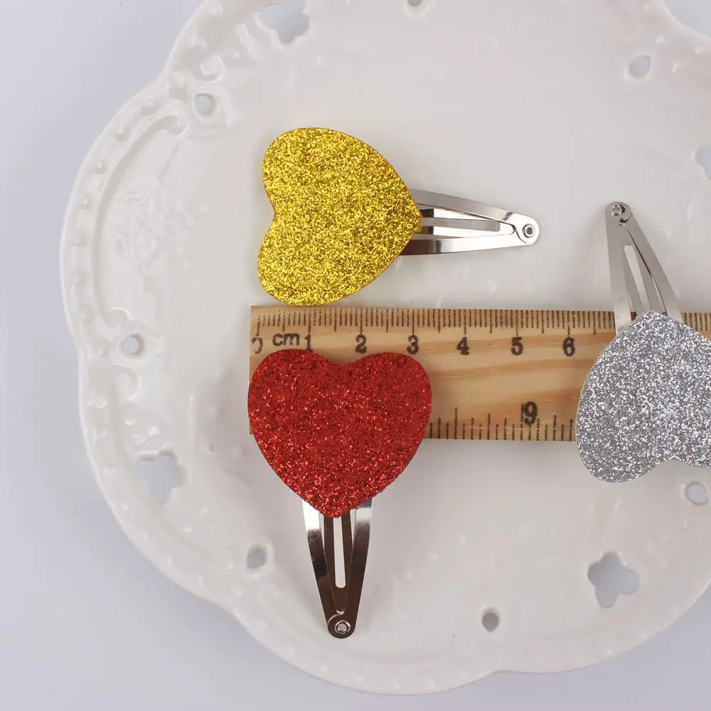 2019 модный материал заколки для волос девочек 8 цветов (любовь Сердце Длинные 34 мм +