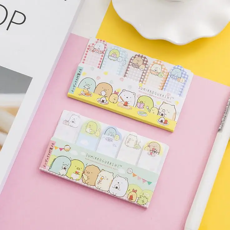 Sumikko Gurashi N раз самоклеящиеся Блокнот заметки Закладки Школа канцелярских товаров
