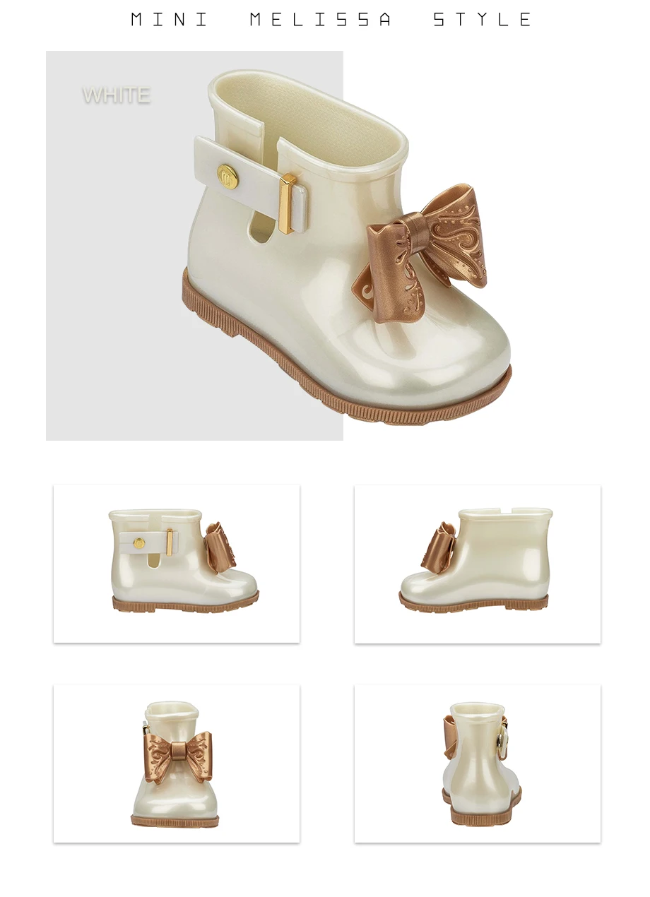 Мини Melissa Sugar Rain Boot Sandal Новинка года; Водонепроницаемая прозрачная обувь для мальчиков и девочек; нескользящие сандалии для девочек; Детские пляжные сандалии для малышей
