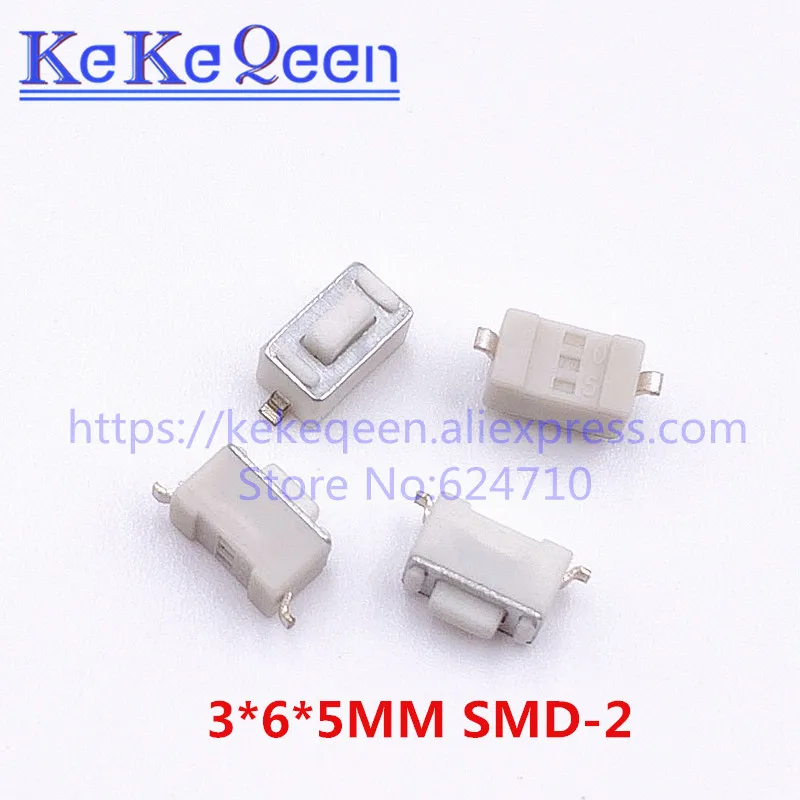 100 шт SMD 2PIN 3*6*4 3 мм 5 3*6*5 тактовый переключатель 3x6x4 3/4 5/5 разъемы кнопочный