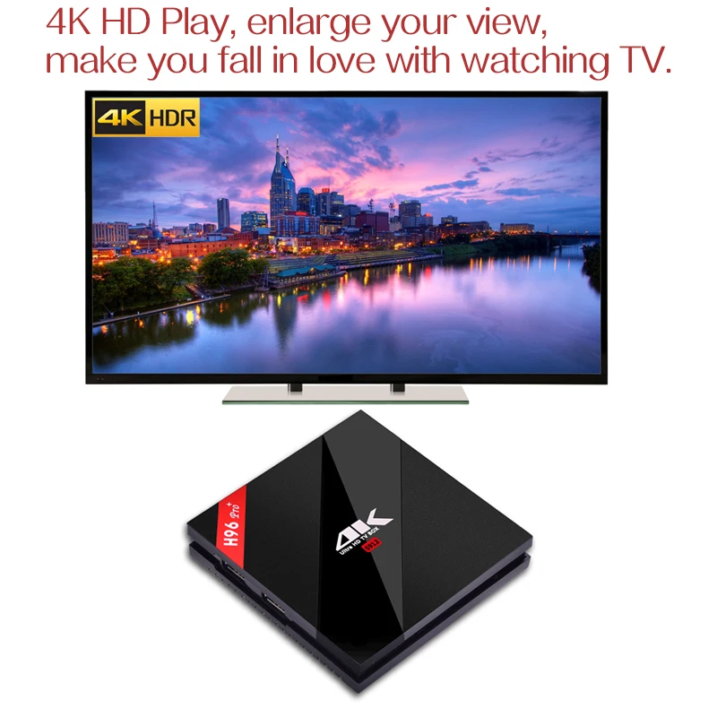 H96pro plus 3 ГБ 64 android tv box 7 1 Восьмиядерный 4 k Amlogic S912 2 16 32 4g/5 ГГц Wifi BT4.1 pk