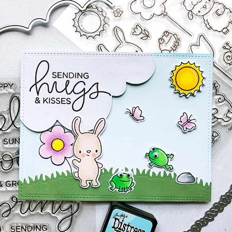 Милый Пасхальный кролик медведь слон пчела прозрачный силиконовый штамп/печать