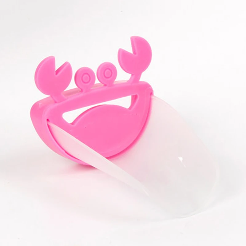 Crab Pink Clear Расширитель для крана, расширитель для раковины, расширитель для ручки для малыша, для ванной комнаты, для детей, инструменты для мытья рук, удлинитель на кран, аксессуары для ванной комнаты - Цвет: Crab Pink Clear