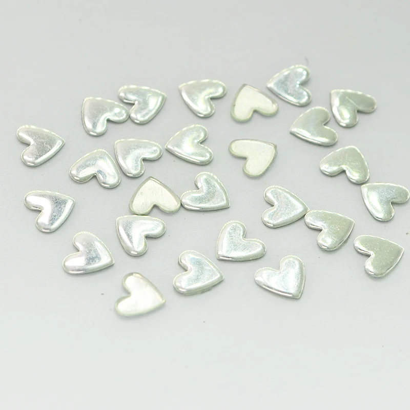 3D гвоздики для ногтей серебряный золотой сплав дизайн Стразы в форме сердца 6 мм