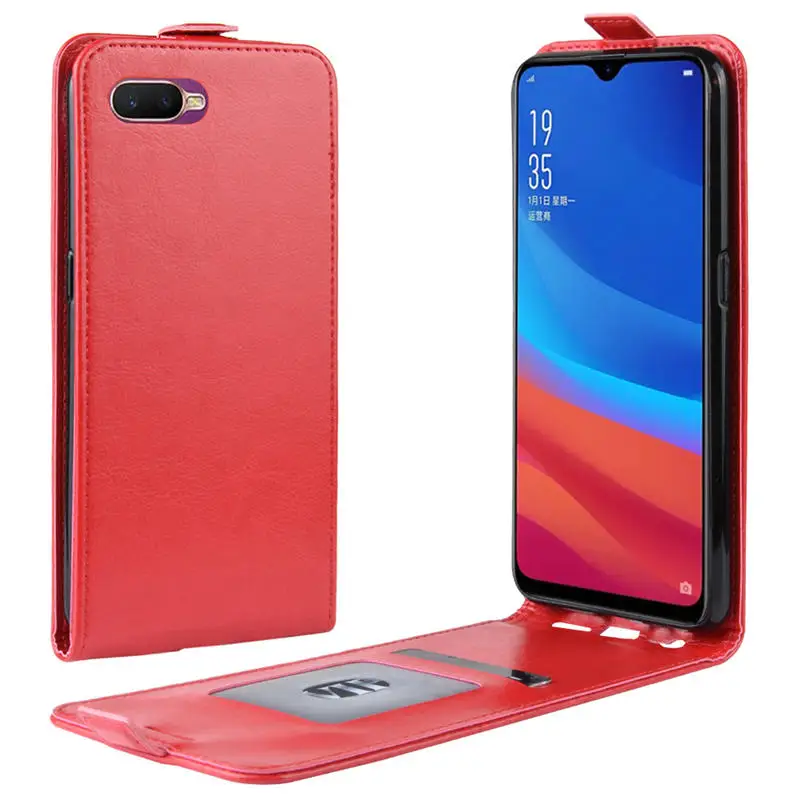 Red OPPO A5S Чехол Флип Роскошный Бумажник чехол для телефона из искусственной кожи защитный чехол для OPPO A5S в 5S AX5S CPH1909 OPPOA5S OPPOAX5S чехол Крышка защитная сумка - Цвет: Red