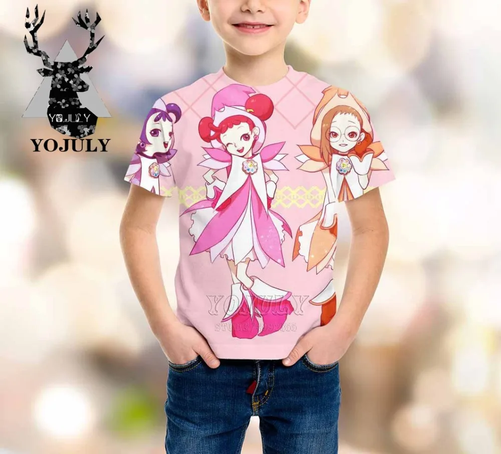 YOJULY Witch Doremi harajuku/детская одежда с 3d принтом для маленьких мальчиков и девочек-подростков детская футболка Лидер продаж, модные топы, футболки Modis A320