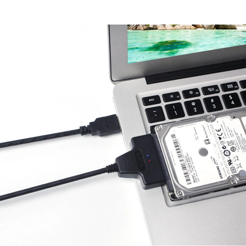 Переходник для жесткого диска 22 Pin SATA на USB 3 0 2 5 дюйма кабель конвертер HDD SSD длина 20