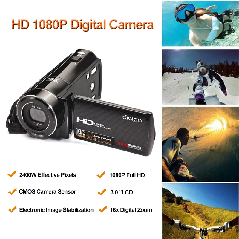 5MP HD 1080 P Цифровой Камеры 3.0 TFT Экран Фотокамера 16x Зум видеокамеры Видеокамеры