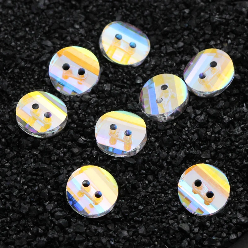 Круглые стеклянные пуговицы 10 мм инструменты для шитья декоративные черные