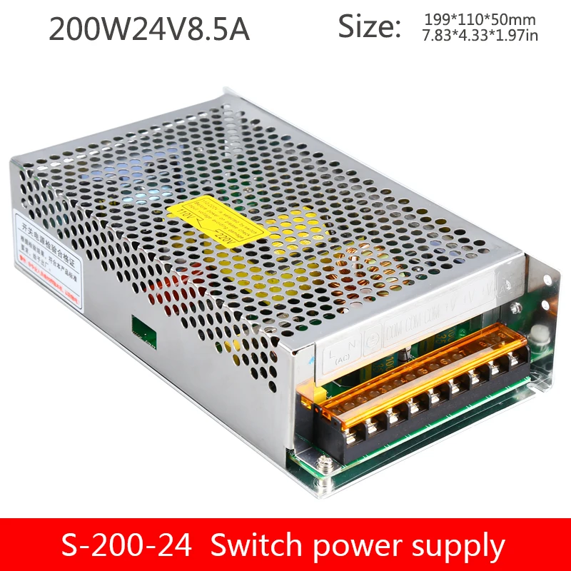 S 200 светодиодный импульсный источник питания AC220V110V к DC5V40A 12V16.7A 36В 24V8.5A 48В