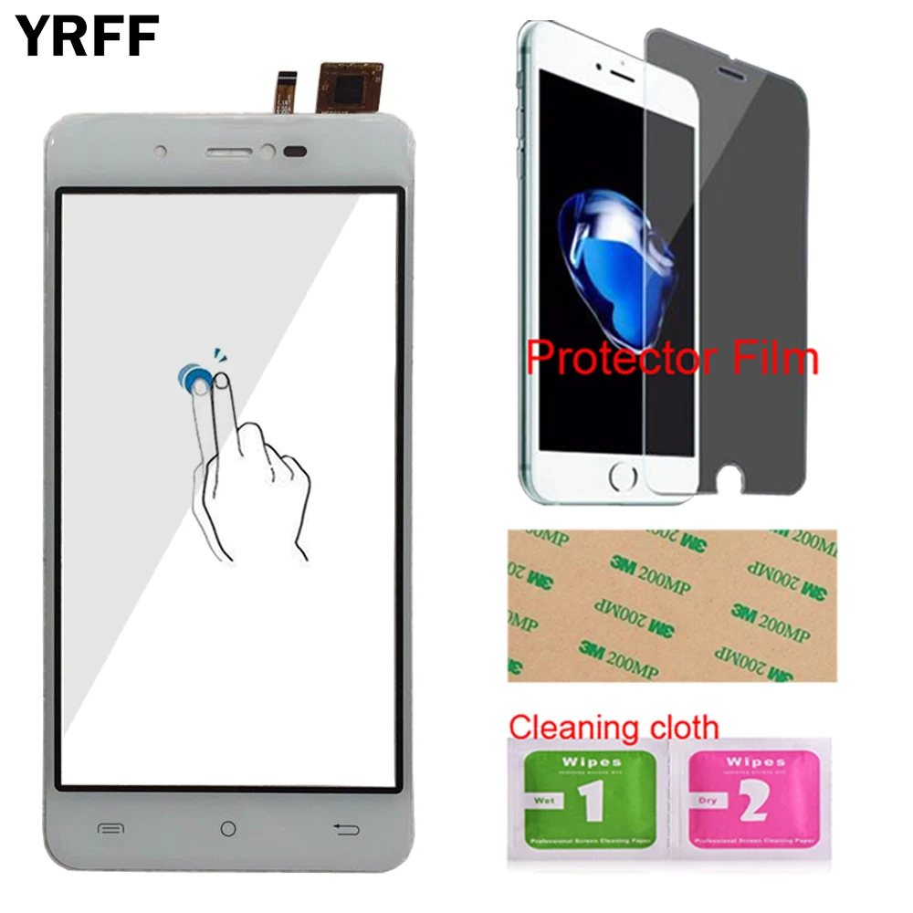 White No Tools YRFF мобильный сенсорный экран для Cubot R9 Сенсорная панель Сенсорный экран дигитайзер Замена переднего стекла инструменты клей - Цвет: White No Tools