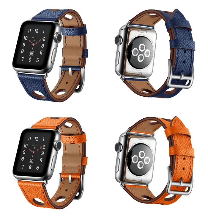 Ремешок-браслет из натуральной кожи для apple watch 4, 5, 44 мм, 40, 42, 38 мм, прочный и прочный ремешок для iwatch 5/4/3/2/1