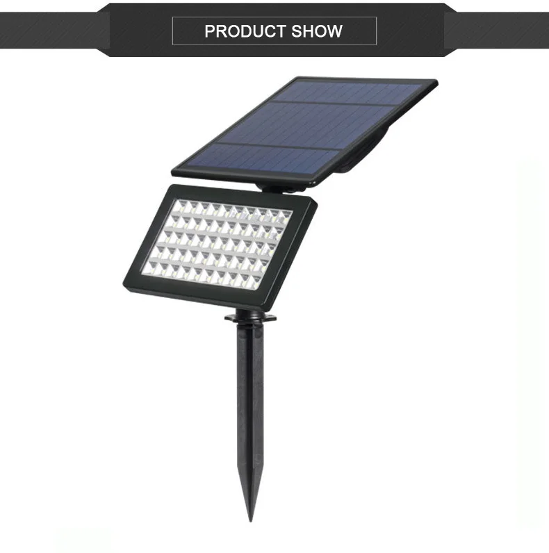 50LED солнечный свет, наружное освещение, садовая декоративная лампа для сада, водонепроницаемая домашняя дорожка, настенная лампа