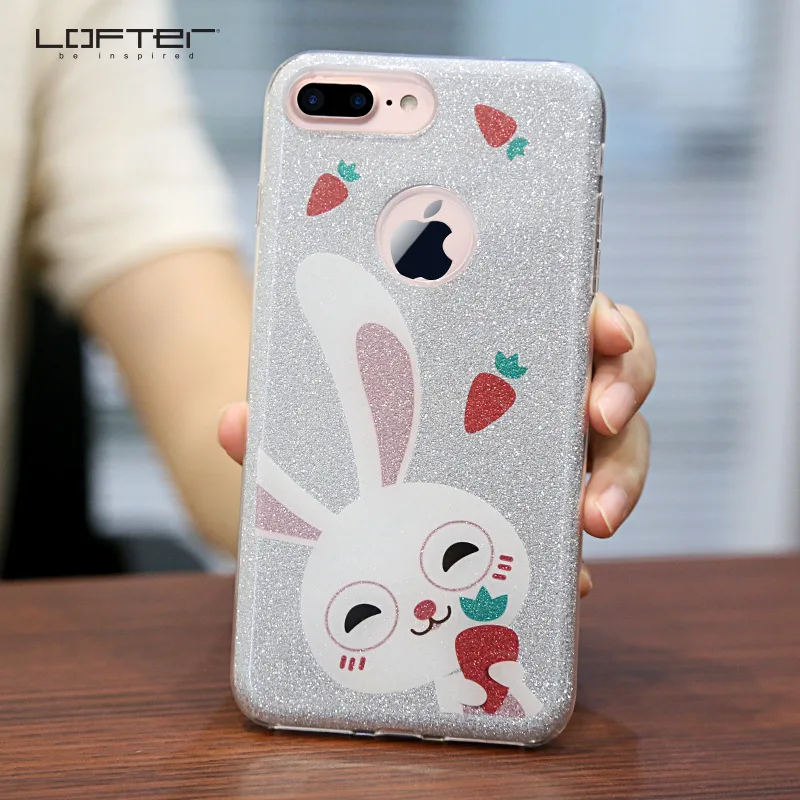 Порошок блеск Моды Чехол для iPhone 7 Плюс Блестящий Покрытие позолоченная ТПУ