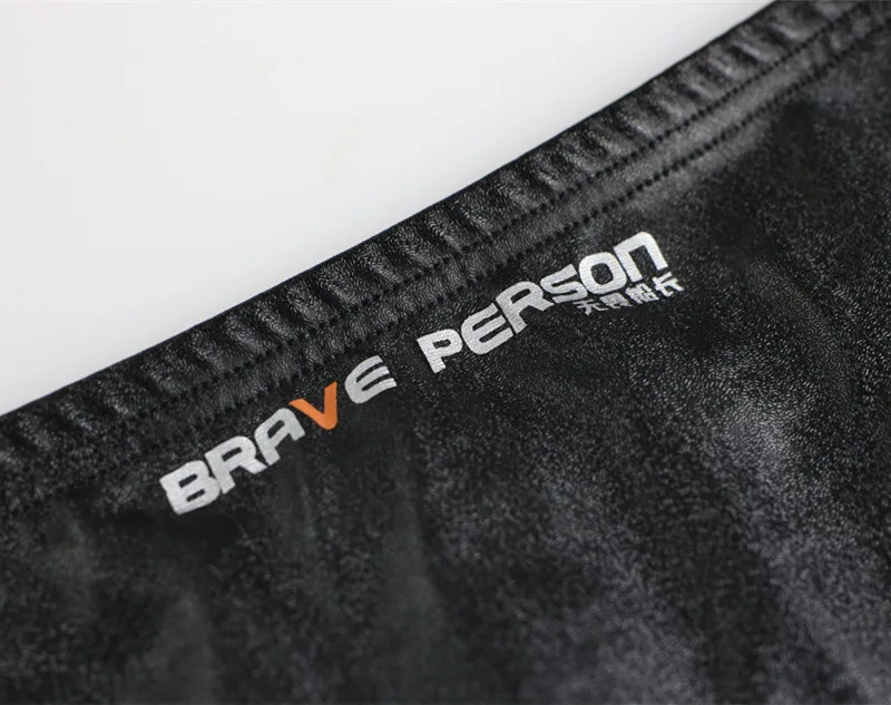 Мужские трусы брифы с заниженной талией BRAVE PERSON черные из яркой ткани сексуальное