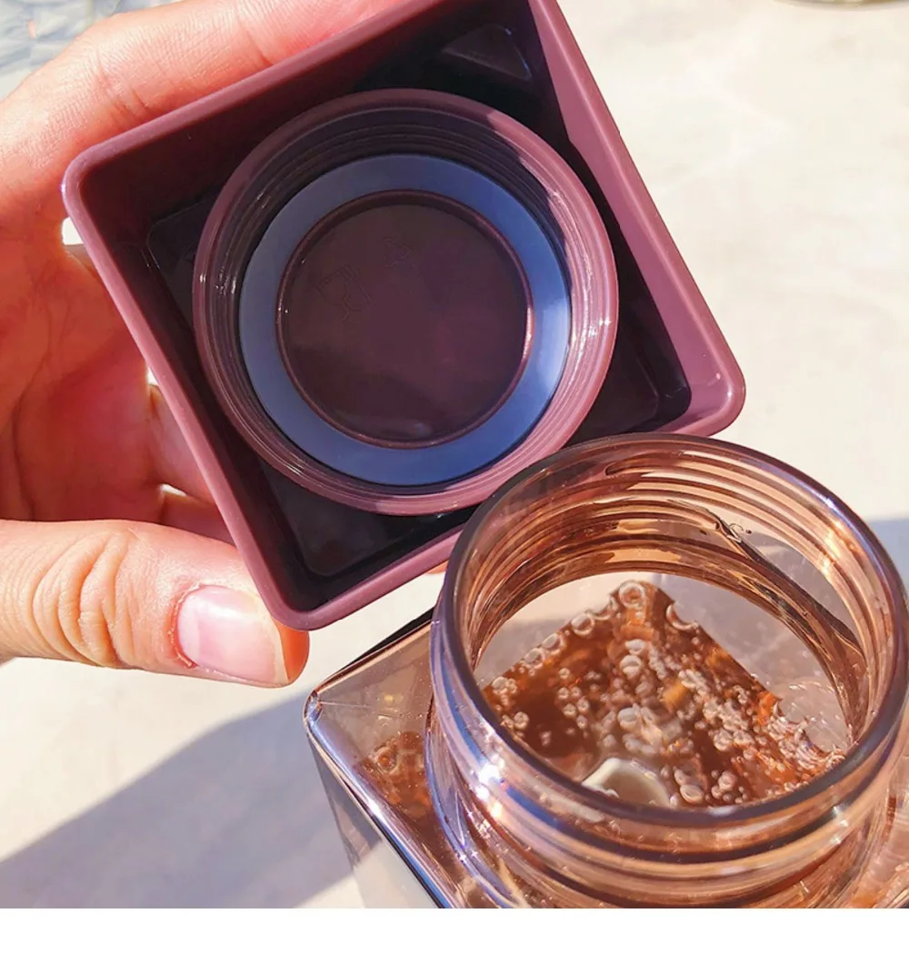 Простая Квадратная бутылка для воды индивидуальная ручная чашка креативный