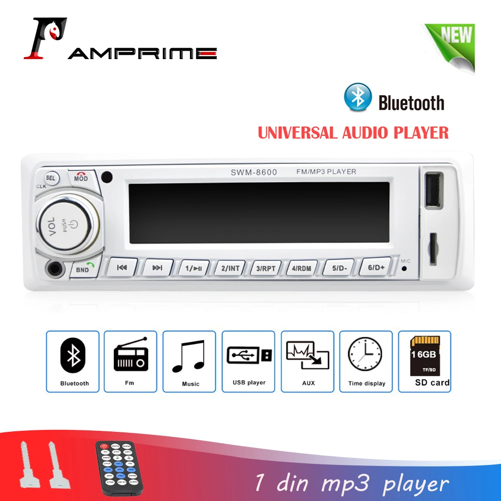 Автомагнитола 12 В автомобильный радиоприемник Bluetooth 1 din стереоплеер телефон MP3