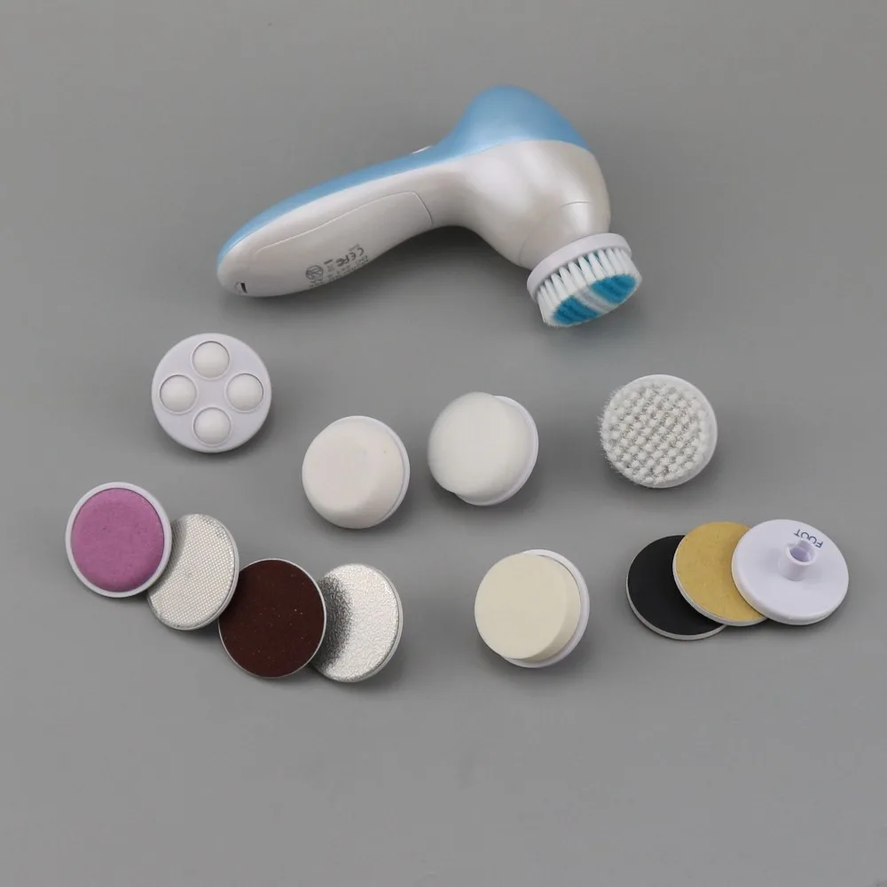 Ультразвуковая щетка для чистки лица 11 в 1 пилинг Электрический очищающий