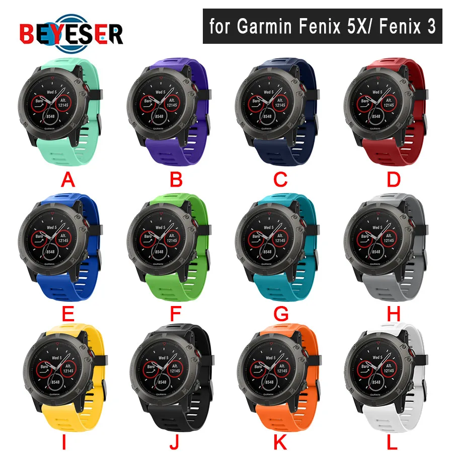 Мягкий силиконовый ремешок для часов Garmin Fenix 5, 6 силиконовых полос, 22 мм, быстро подходит для Garmin Fenix 5X3, 3 часа, ремешок 26 мм, ремешок для часов
