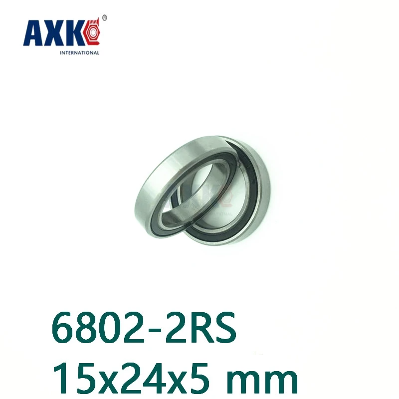 

Axk Free Shipping 6802-2rs Bearing Abec-1 (10pcs) 15x24x5 Mm Thin Section 6802rs Ball Bearings 6802 2rs 61802 Rs