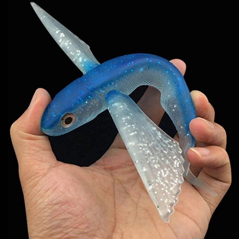 Приманка для морской рыбалки летучей рыбы 18 см мягкие приманки рыболовные кудри