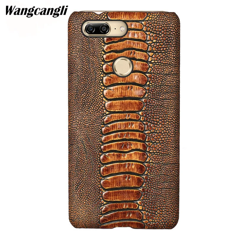 

Ostrich foot Texture Genuine leather phone case for Gionee M7 half bag phone protection case for Gionee M6plus M7 S9 S10