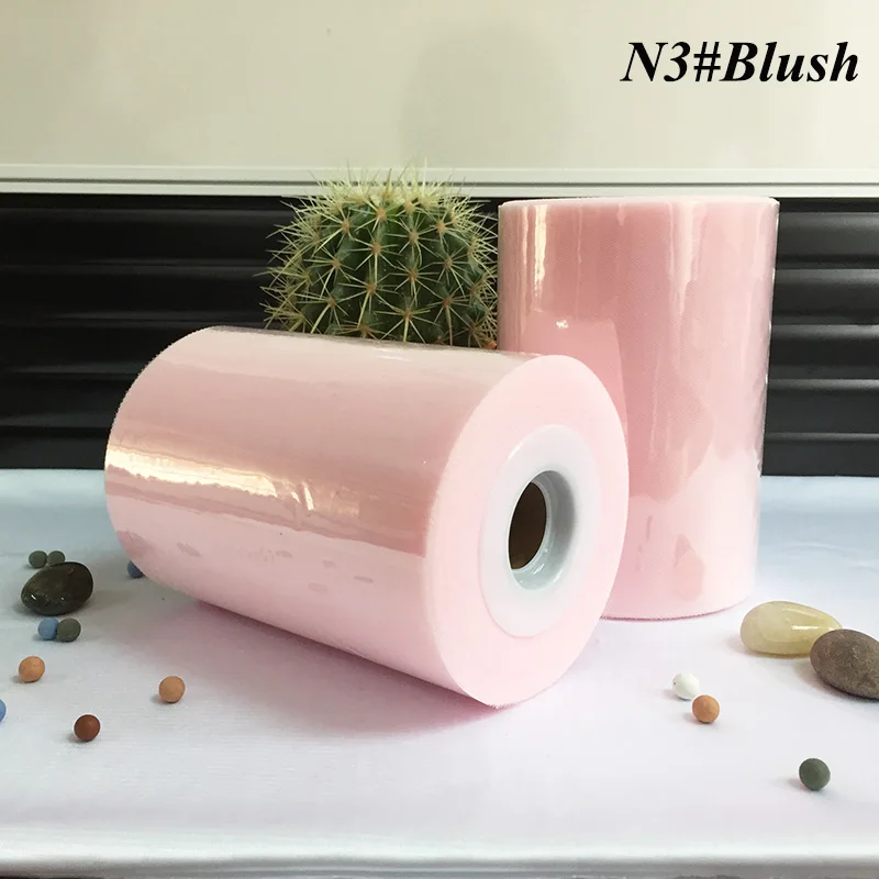 

/ 6 inch Colorful Soft Nylon Tulle Fabric Rolls for Festival Decoration