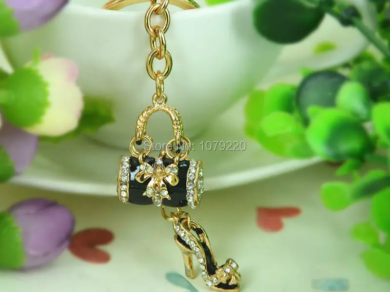 Черные сумки высота каблука искусственная бижутерия женская сумка подвеска