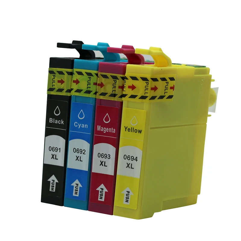 4 шт. Совместимый картридж Epson 69 T0691 T0692 T0693 T0694 для рабочей силы 310/315/500/600/610/615/1100/30/40